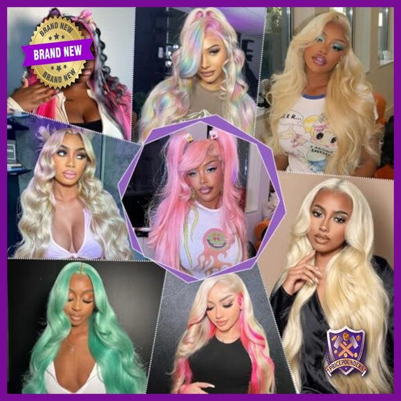 32 Inch Human Hair Lace Front Wig Body Wave 200 Density Pre Plucked